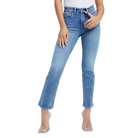 Good American Denim - Good American Good Petite Straight Jeans Indigo254 Women’s Size 27 Petite